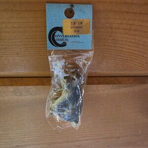[Broken Ear] Conversation Concepts Vintage Gray Schnauzer 2" Dollhouse Figurine